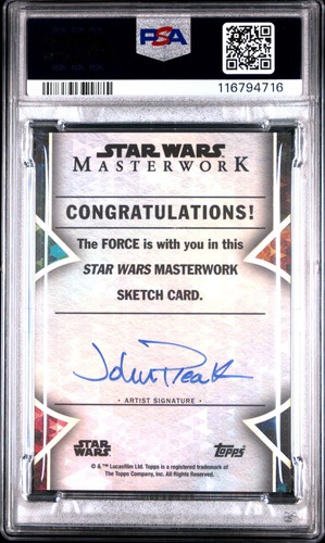2022 Star Wars Masterwork Sketch Figrin D’an John Pleak PSA Authentic 1/1 - Picture 2 of 2