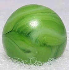 ALLEY AGATE CO. 'Sisterville Green Swirl' .58" Vintage Marble