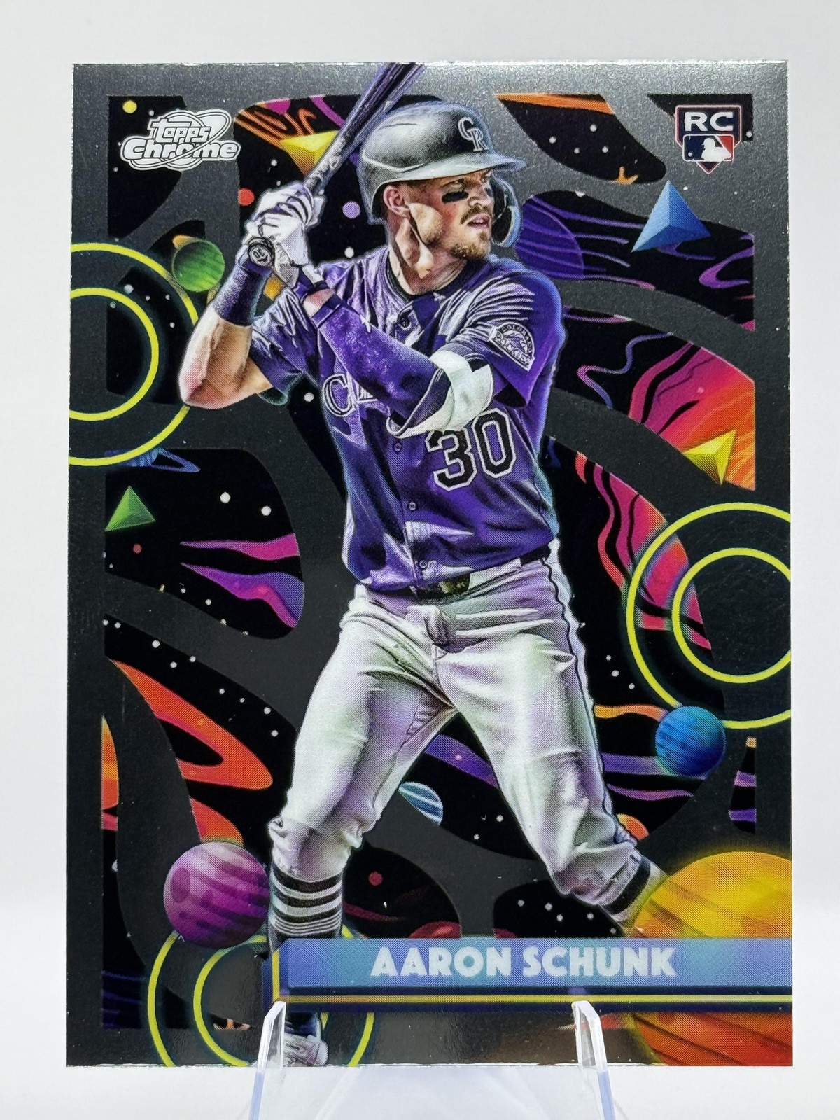 2025 Topps Chrome Cosmic Aaron Schunk Rookie #172 Colorado Rockies RC