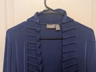 CHICO'S TRAVERLERS Jacket blazer size 2 ( L 12 ) bright blue LK NU — photo 6