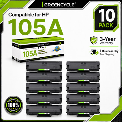 10PK Compatible for HP 105A W1105A Toner Cartridge use for Laser MFP 137fnw 107a