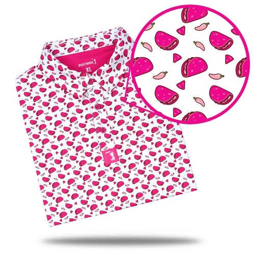 New Bogey Bros Golf Pink Taco Polo XL - Picture 1 of 3
