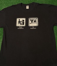 Vintage MySpace To My Place Parody Adult Humor VTG Shirt Y2K 2000s Mens Size XXL