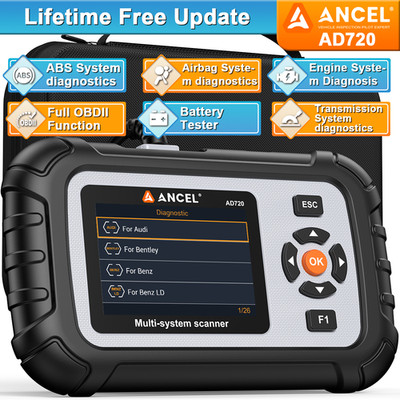Auto Diagnostic Tool OBD2 Scanner with Battery Tester Scan Engine ABS SRS TCM