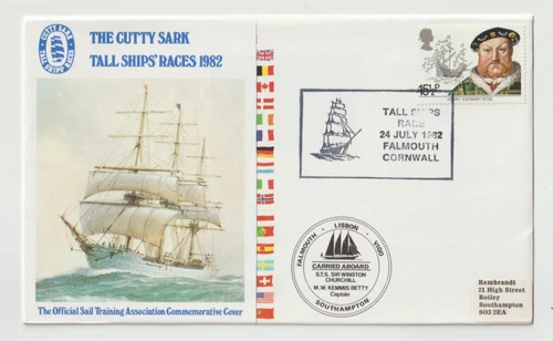 24/7/1982 UK GB Cover - The Cutty Sark Tall Ships' Races 1982 -Falmouth Cornwall