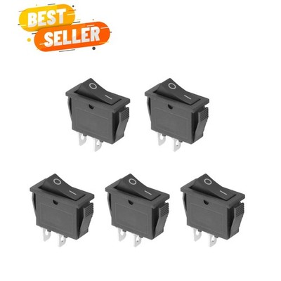 Versatile 5Pcs On/Off Boat Toggle Switch - Easy Snap-In Installation,  Rated