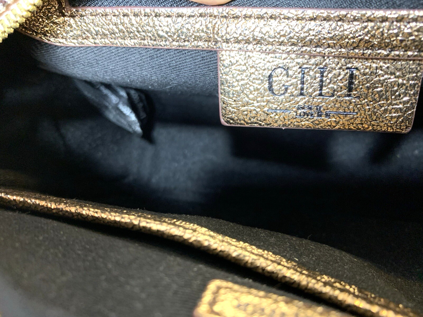 GILI Camera Bag Purse Leather Python Snake Print … - image 7