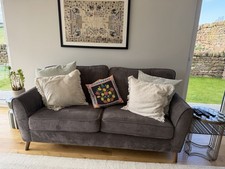 2 & 3 Seater Fabric Sofas Grey Modern Sofa Set Lounge Suite Comfortable