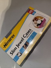 Memorex Slim Clear Jewel Cases 50 Pack CD DVD New Sealed