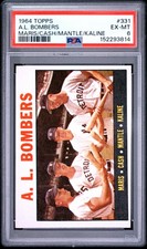 1964 Topps #331 / Mickey Mantle / Roger Maris / Cash / Kaline / PSA 6 EX-MT