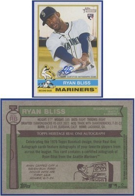 Ryan Bliss 2025 Heritage Real Ones ON-CARD auto #ROA-RB - very nice!