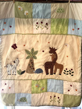 Lambs and Ivy baby quilt Giraffes, Turtles, zebra Comforter Wall Hanging