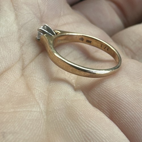Vintage Engagement Ring 10K Real Diamond - Picture 4 of 4