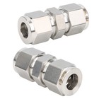 ﹣2Pcs 316 Stainless Steel Compression Fitting Straight DoubleFerrule Tube