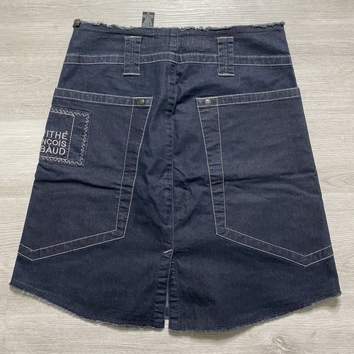 Vintage Y2K Marithe Francois Girbaud Womens Huge Pockets Denim Mini Skirt Sz 30 - Picture 3 of 9