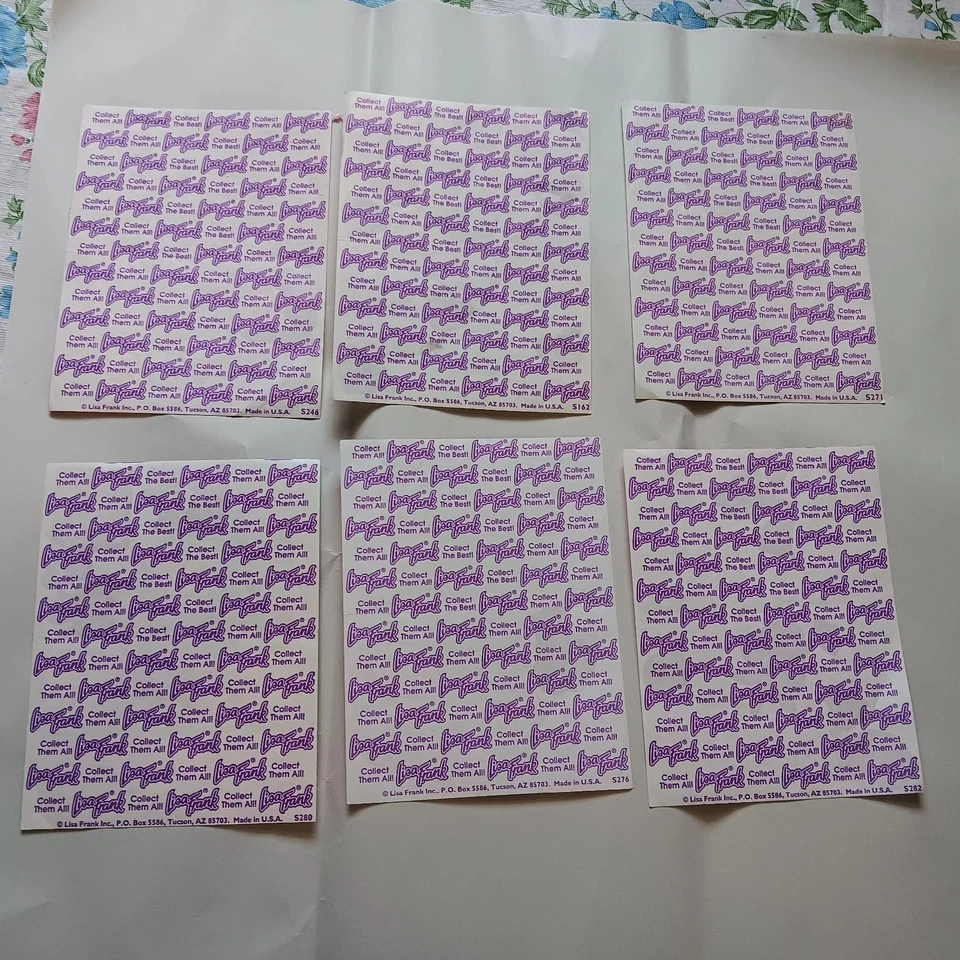 Vintage Lisa Frank Sticker Lot Dolphins Dogs Flowers Hearts Others - Image 4 of 4