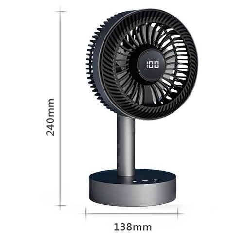 Portable 100 Speed Desktop Fan with Oscillation for Comfortable Airflow - Photo 6/13
