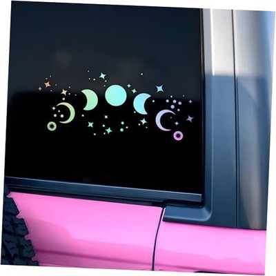 Moon Phases Car Decal Funny Star, Celestial Inspiration Positive, Bookish 
