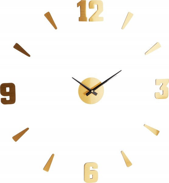 Goldene Wanduhr Im Modernen Loft-Stil, 60 Cm-image