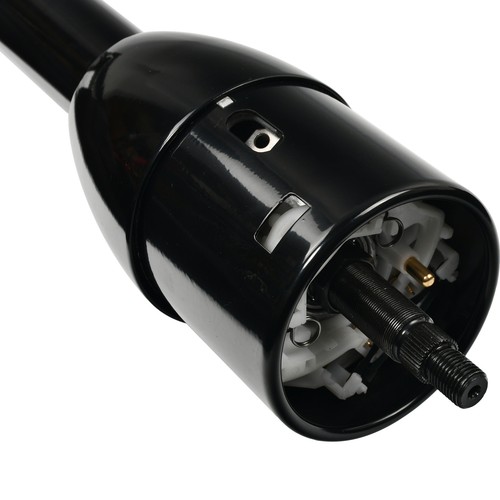 Columna de dirección universal manual inclinable acero inoxidable negro 32" y adaptador de rueda sin llave - Imagen 6 de 10