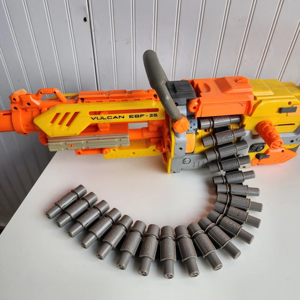 Nerf Vulcan EBF 25 Blaster Dart Gun Ammo Belt Tested & Working - Image 2 of 4
