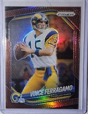 2025 Panini Prizm Vince Ferragamo #240 Pigskin Prizm /180 Rams Legend 🔥