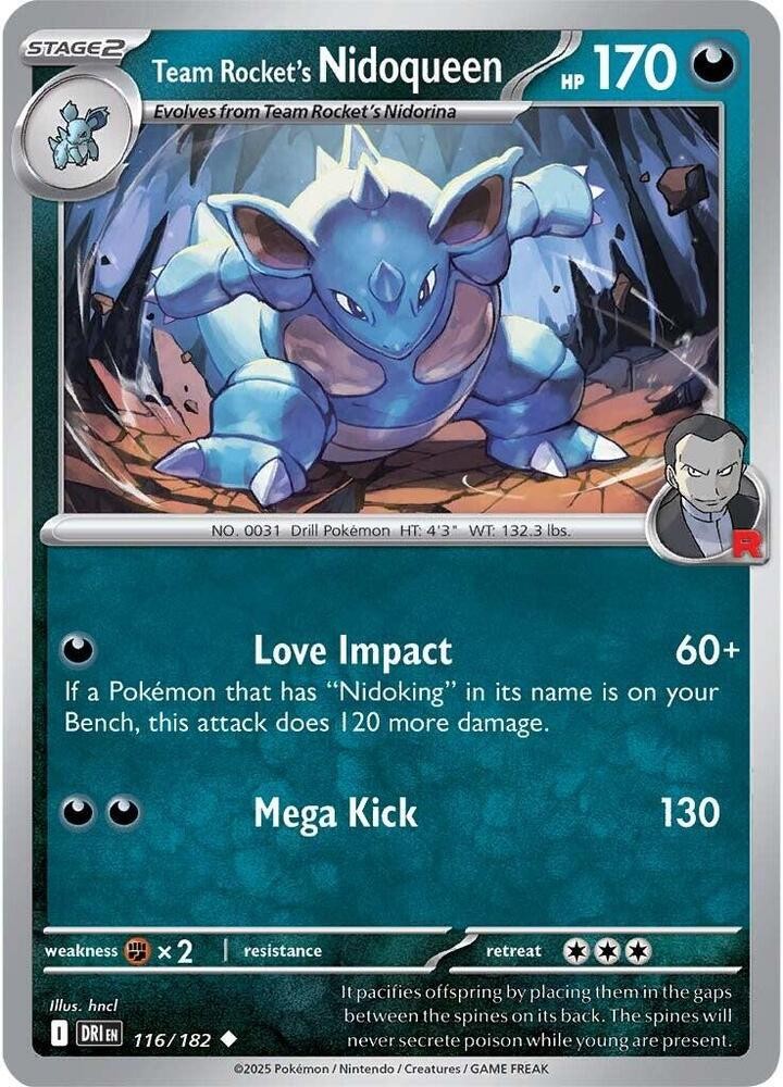 Team Rocket's Nidoqueen Uncommon SV10: Destined Rivals 116/182 NM