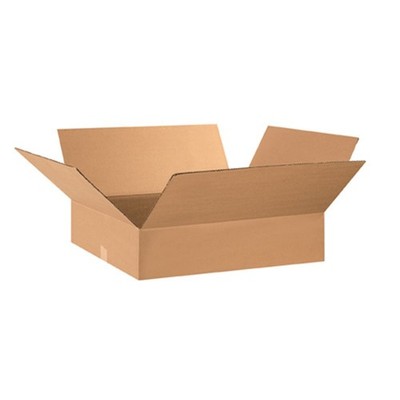 28175 Flat Corrugated Cardboard Box 28'' L x 17'' W x 5'' H, Kraft, for Shipping...