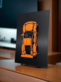 Acrylic Top-Speed Carbon Fiber Black Wall Mount Display Frame for LEGO Technic