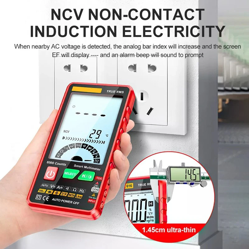Digital Multimeter Voltmeter Strommessgerät Tester Messung von AC/DC Spannung - Bild 3 von 4