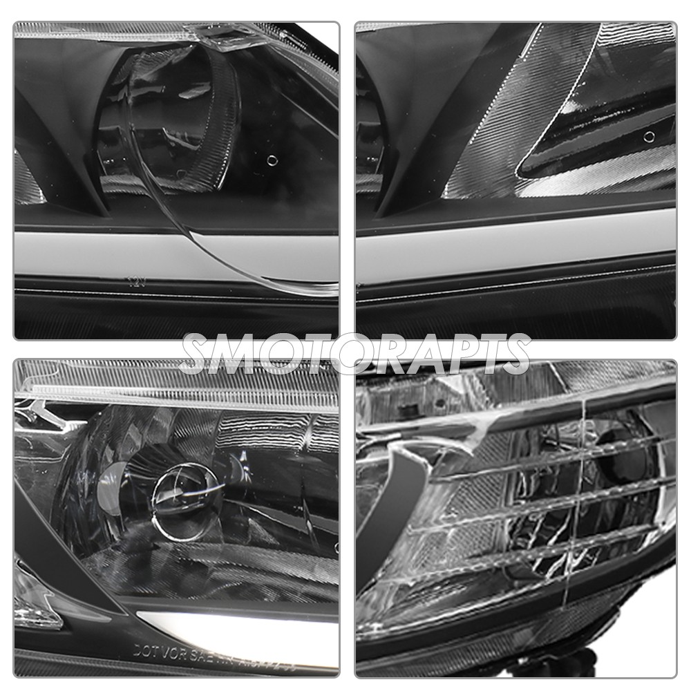 Pair LED DRL Headlights Lamps For 2006-11 Honda Civic FA 4-Door  LH+RH