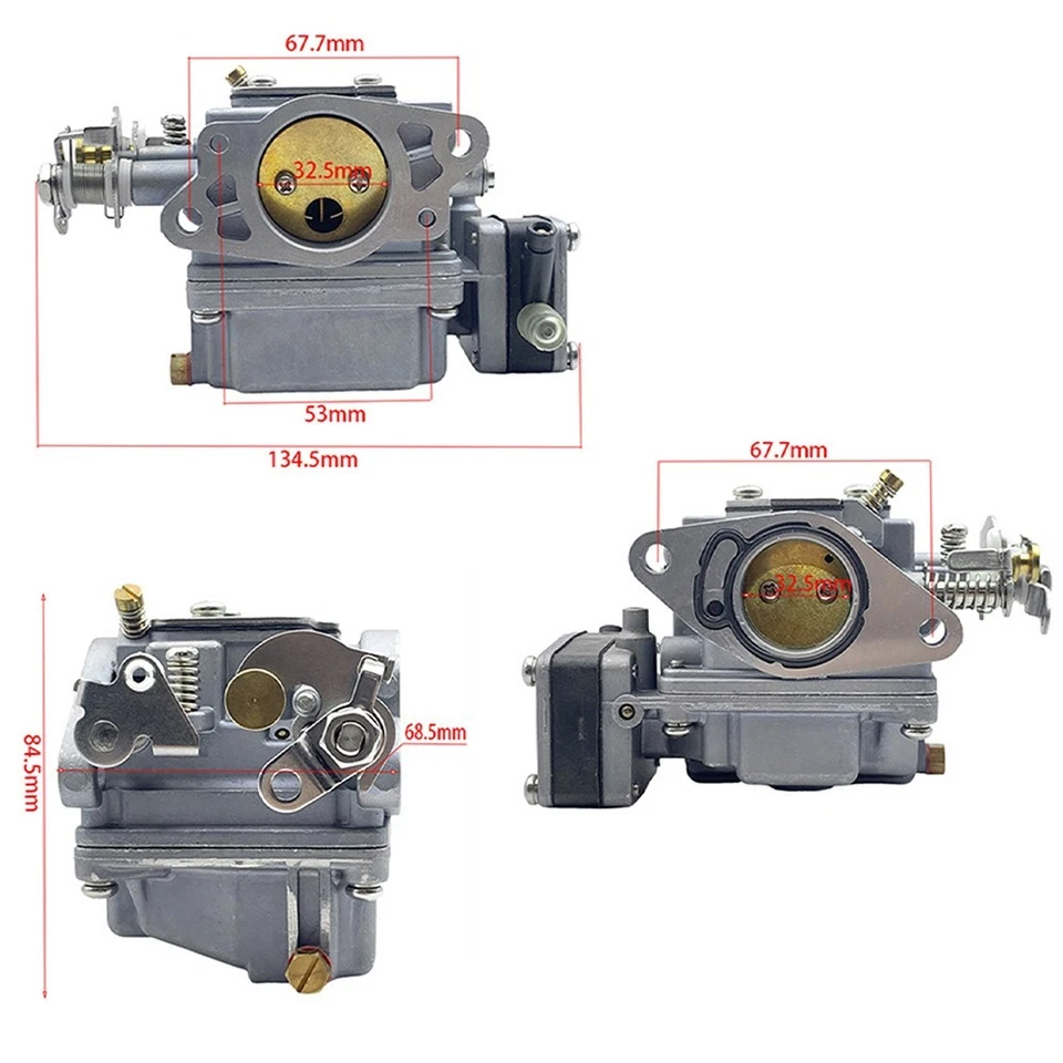 Metal Carburetor Two Outboard Engine P27X1 13303803687A1 for Quicksilver - Image 3 of 4