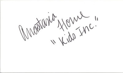 Anastasia Horne Signed 3x5 Index Card Kids Incorporated Port Charles Autographed