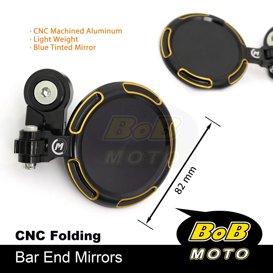 Espelhos de extremidade de barra de motocicleta SONIC dourados para Suzuki GSX-S125 ABS 17-19 18 - Imagem 4 de 4