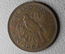 * 1964 NEW ZEALAND PENNY #PVY90