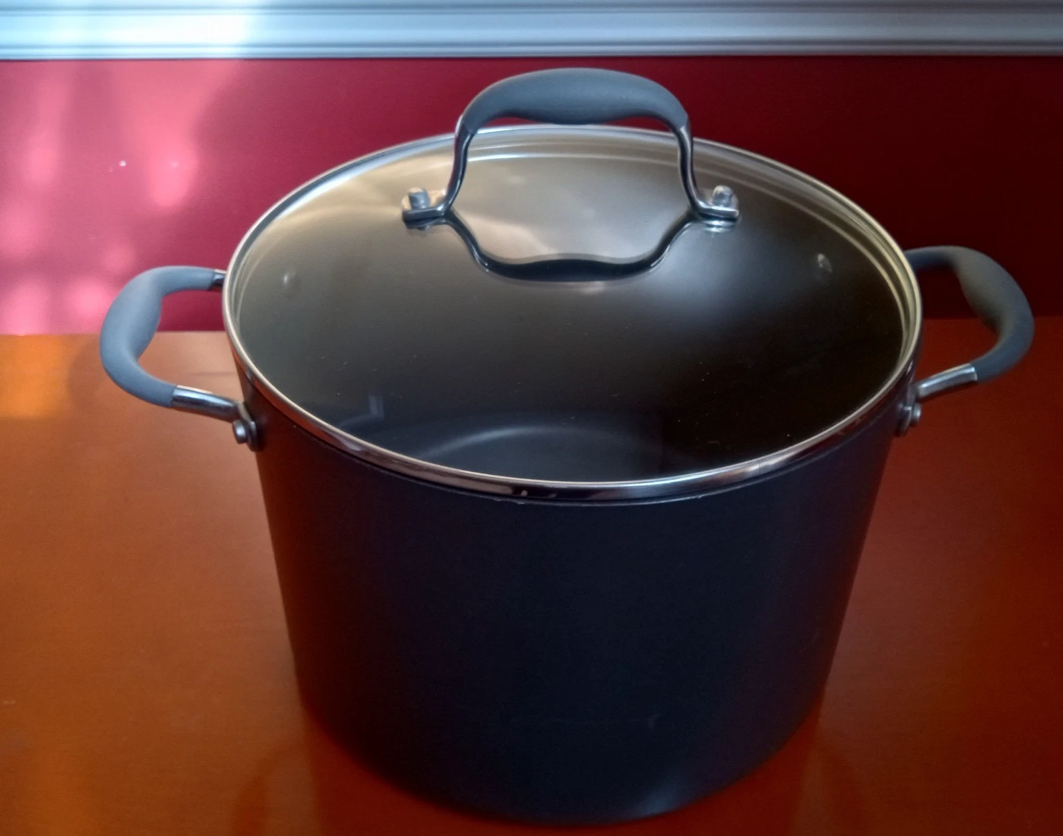 ANOLON ADVANCED Hard-Anodized Non-Stick 10 Qt Stock Pot with Tempered Glass Lid
