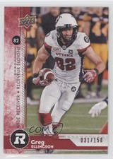 2018 Upper Deck CFL Red 31/150 Greg Ellingson #85 r6v