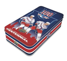 2025-26 UD NY Rangers Centennial Hockey 100-Card Hobby White Base Set With Tin