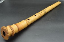 Japanische antike Vintage Shakuhachi Fl&ouml;te Instrument L&auml;nge 65,0 cm Bambus...