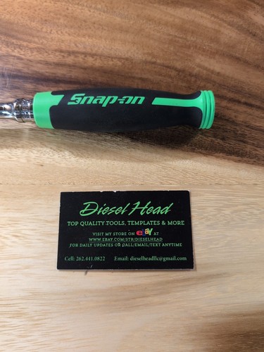 *NEW* Snap On Tools FHL100 3/8" 100 Tooth GREEN  Soft Grip Ratchet - Foto 10 di 10