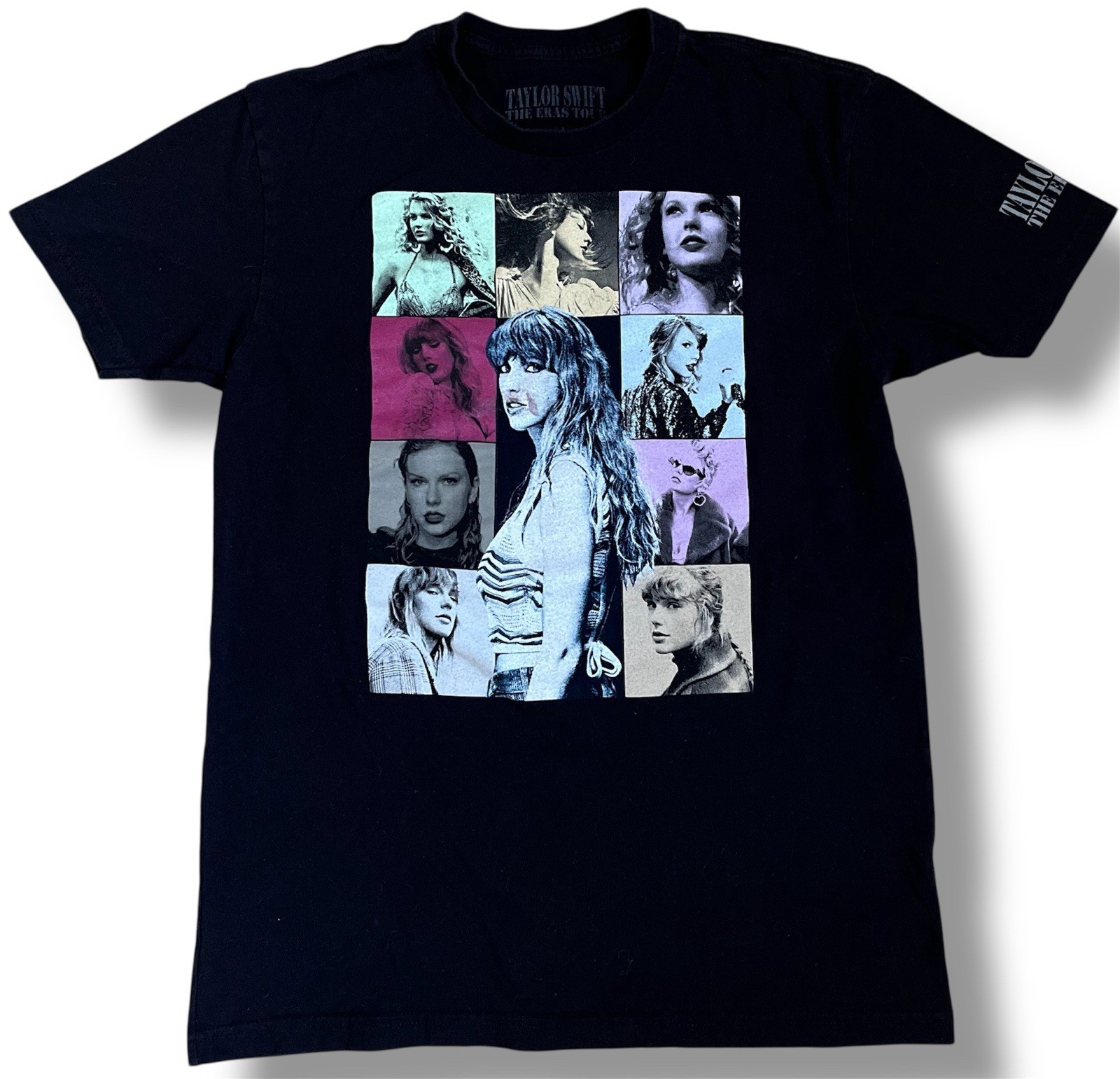 Taylor Swift Shirt Women Medium Black Eras Tour Concert Graphic Album Collage