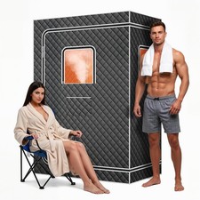 Portable Sauna 2 Person Sauna Box with 4L 1500W Steamer,Full Body Home Spa