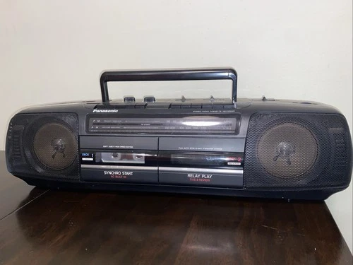 Vintage Panasonic RX-FT510 STEREO RADIO DUAL CASSETTE RECORDER w/ Power Cord