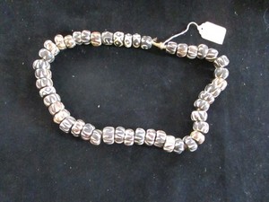Black/brown and white beads from Africa