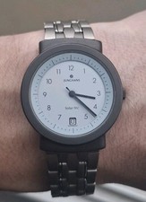 Junghans Solar TEC 14/1712 34 mm Vintage Armbanduhr Solar Titanband ROWI