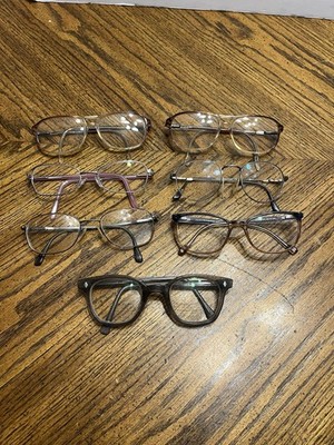 Lot Of 7 Eyeglasses Various Good Brands: Brooks Brothers, Safilo, Scott Harris 