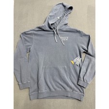 Salty Crew Old School Vintage Fleece Hoodie Garment Dyed Blue Medium Mahi Mahi