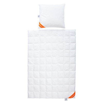 Daunenbett-Set Smood light (2-teilig) - Federn / Daunen - Weiß - 135 x 200 cm +