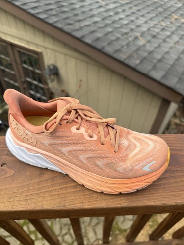 Hoka One One Shoes Womens 6.5 B Arahi 6 Running Sneakers Sun Baked / Shell Coral - Picture 7 of 11