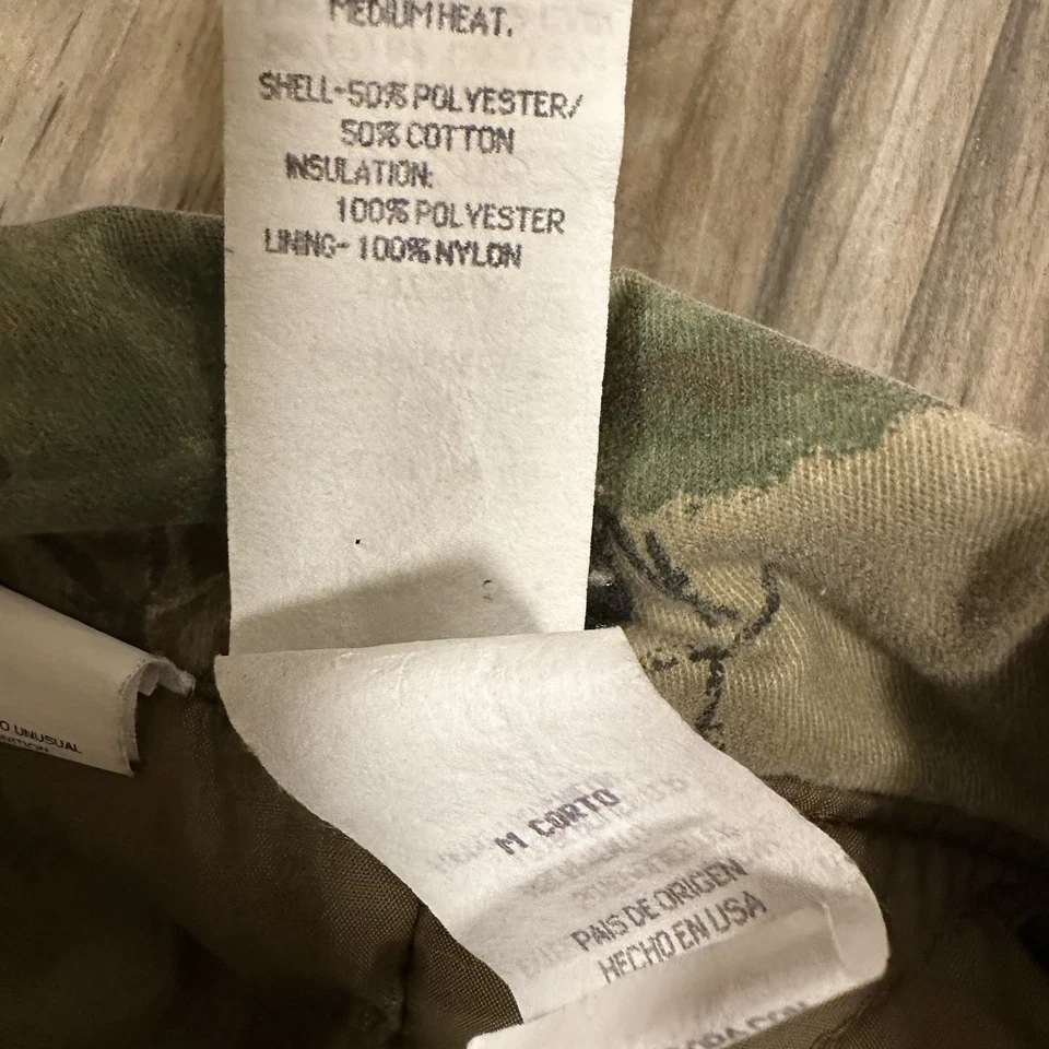 VTG Walls Blizzard Pruf Insulated Coveralls Realtree Camo Mens Medium Short USA - Image 3 of 4